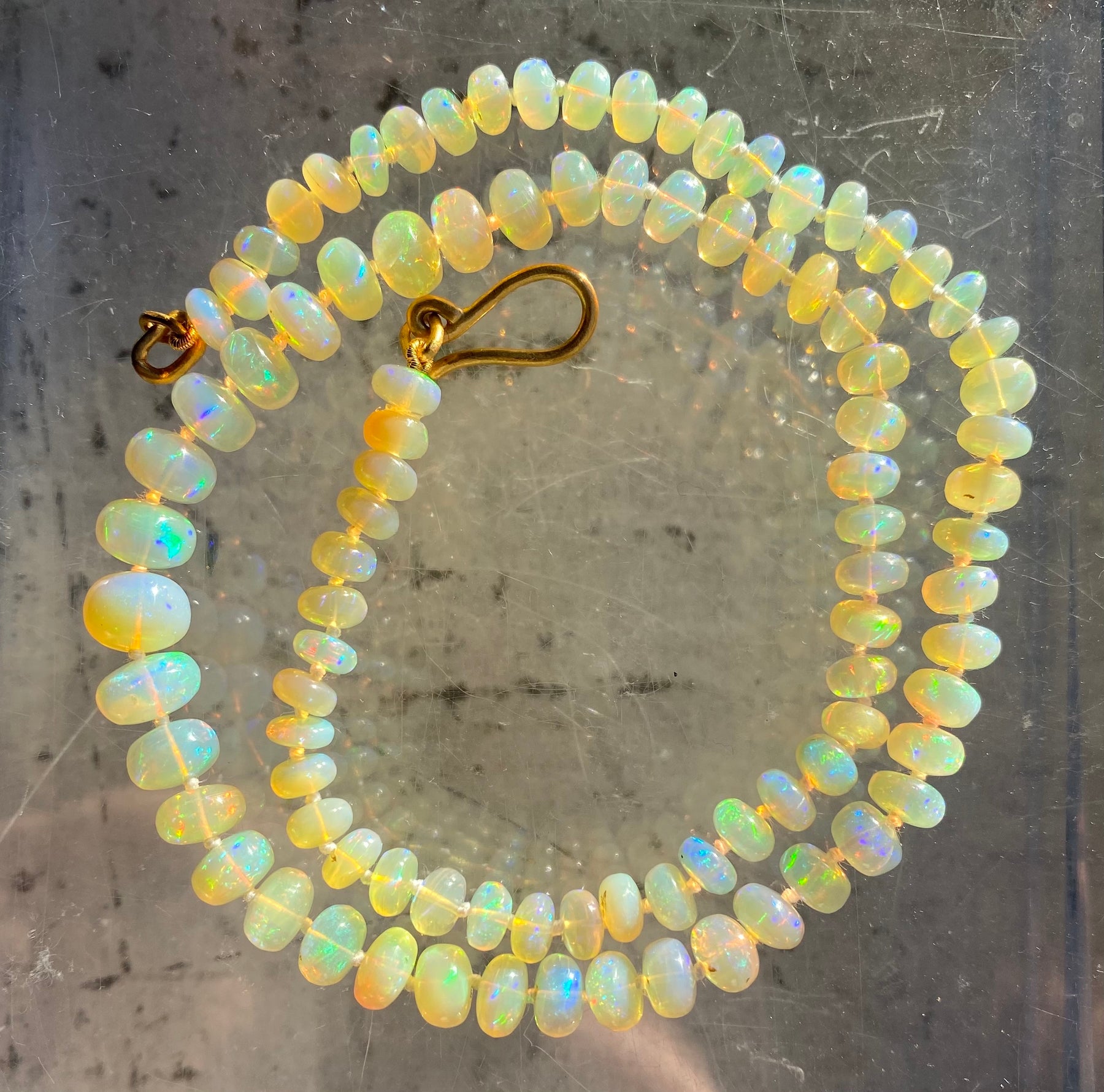 opal beads necklace
